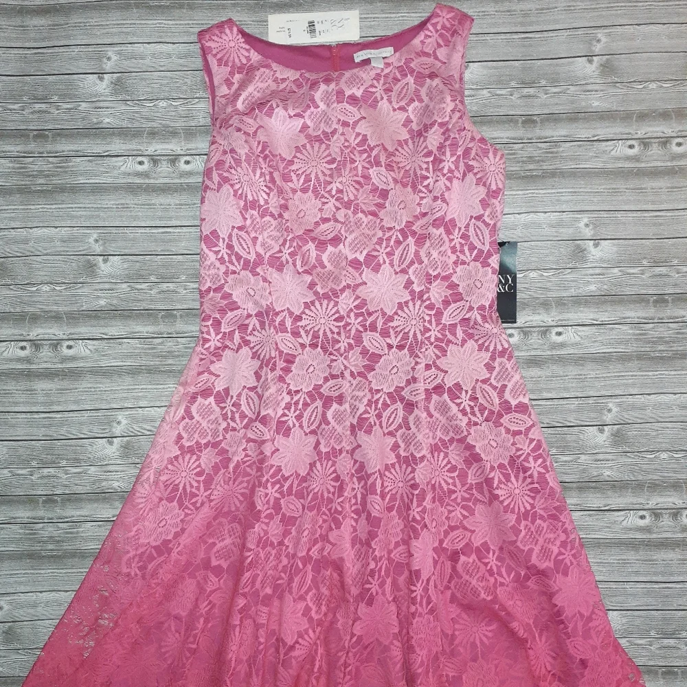 🔥3/$70 🎉5xHP🎉 *NWT* NY & Co. Pink Ombré Dress - Picture 2 of 5